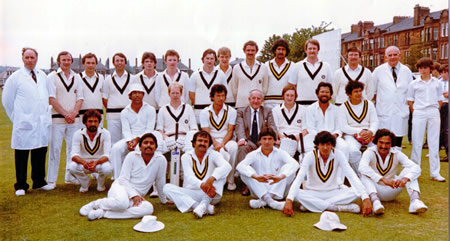 Scotland against Pakistanis, 14th, 15th July 1982, Scotland and Pakistanis Team photograph